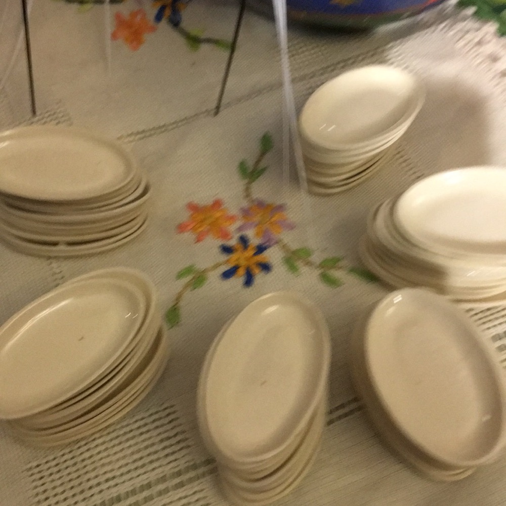 60 Miniature porcelain platter 1 3/4